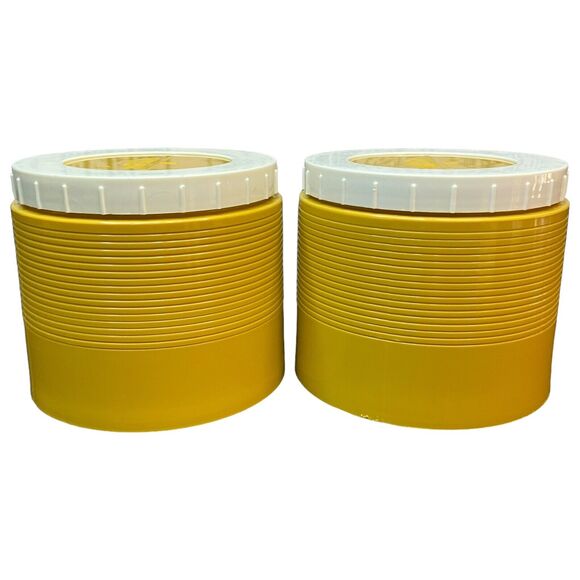 VTG SET OF 2 - THERMOS King Seeley Insulated Yellow Food Travel Container 1155/3 - Picture 12 of 16